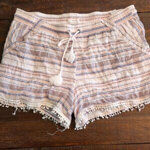 Cotton Stripped Shorts